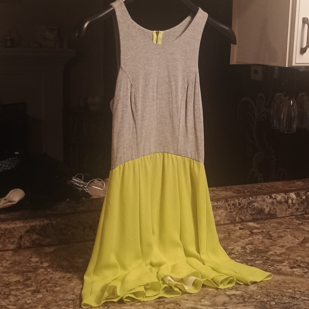 Girls Tank Top Style Dress Girls Medium Highlighter Gray